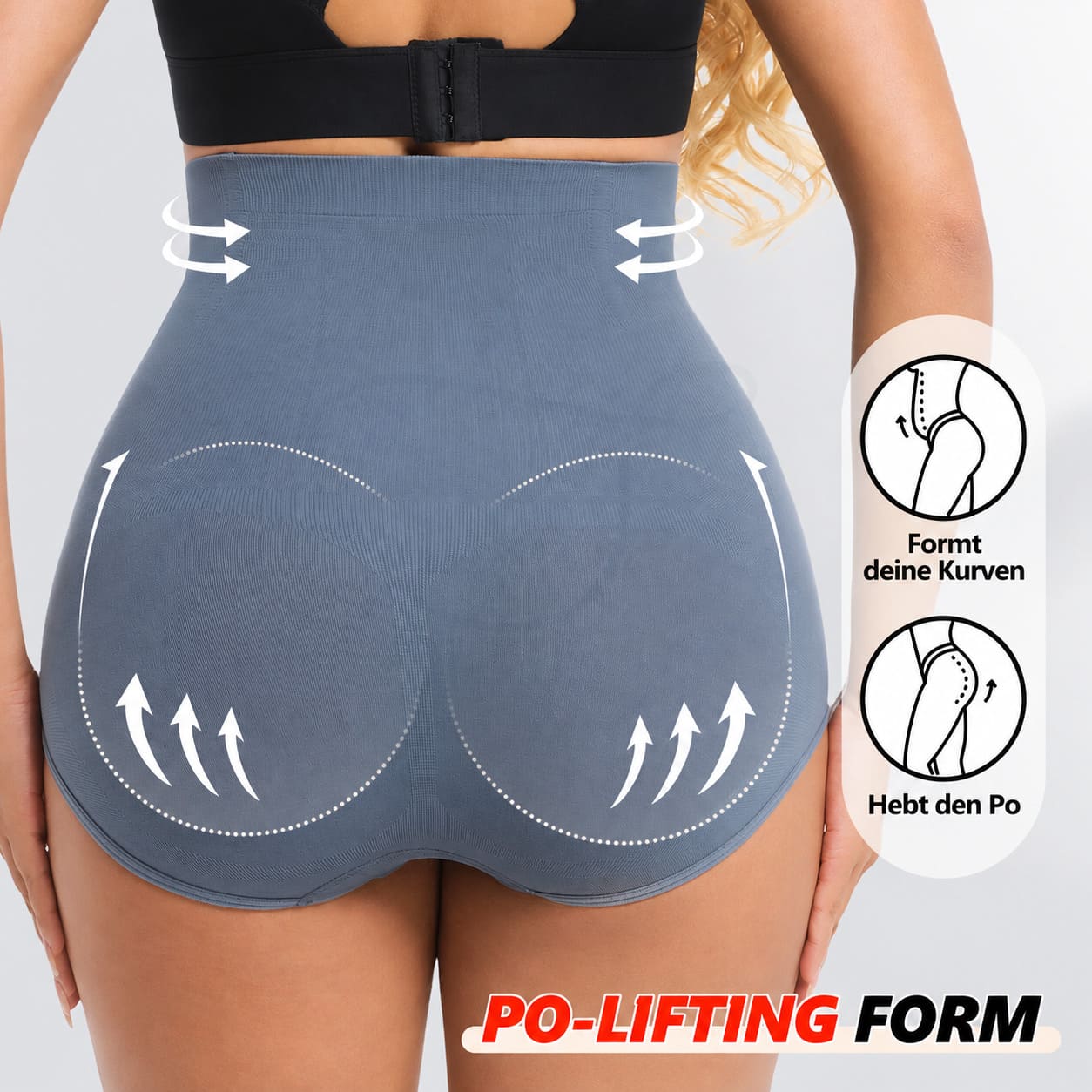 Nahtloser Damen-Shapewear Formslip mit Hohem Bund – Stark Formende Bauchweg-Unterwäsche mit Taillen- und Po-Kompression