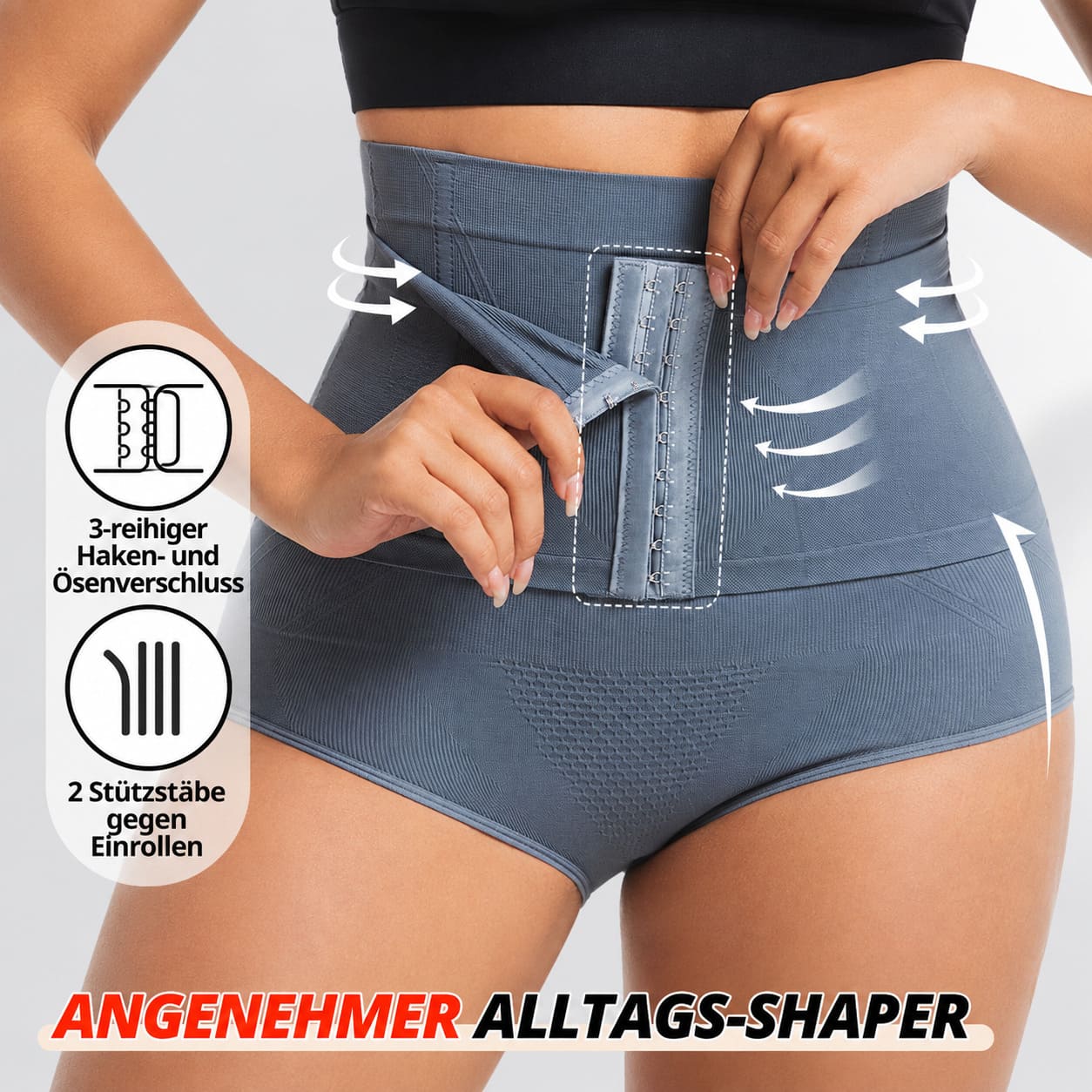 Nahtloser Damen-Shapewear Formslip mit Hohem Bund – Stark Formende Bauchweg-Unterwäsche mit Taillen- und Po-Kompression