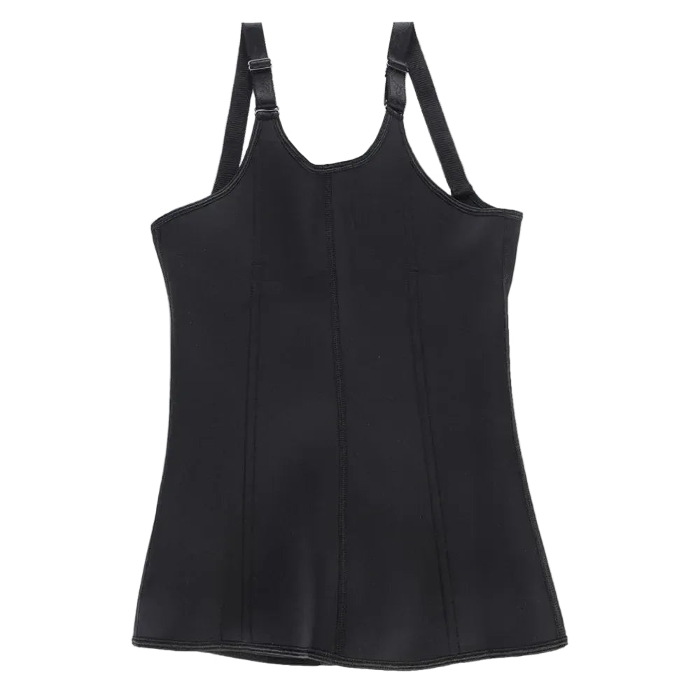 Damen Waist Trainer Tank Top Body Shaper mit Reißverschluss Bauchkontrolle Ärmellose Shapewear Activewear