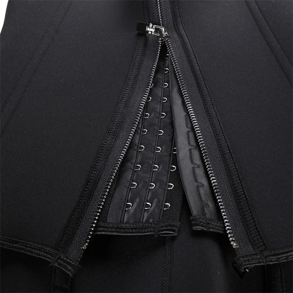 Damen Waist Trainer Tank Top Body Shaper mit Reißverschluss Bauchkontrolle Ärmellose Shapewear Activewear