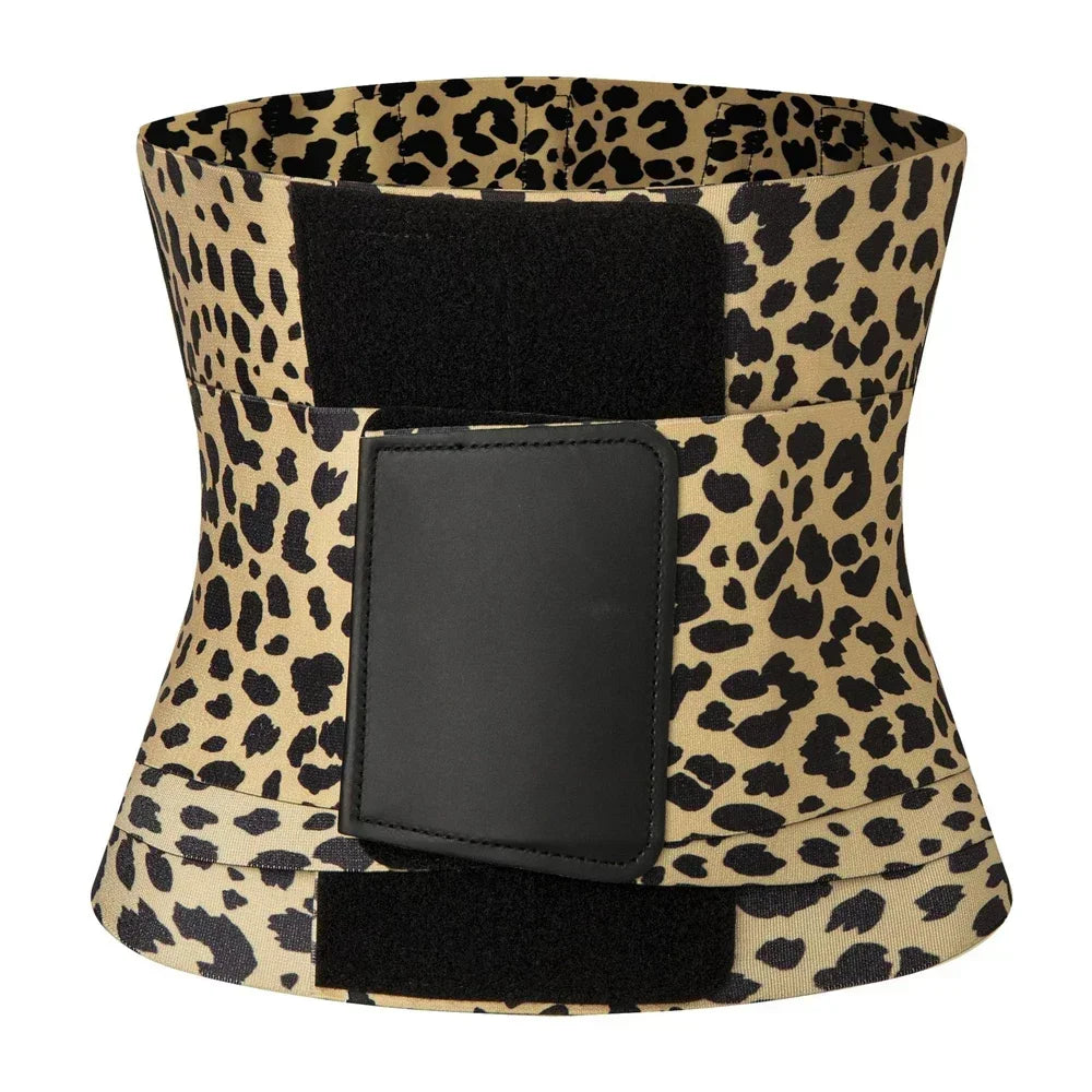 Dreifach Wickelbarer Damen-Shapewear Taillenformer im Leoparden-Design – Verstellbarer Bauchweg-Formgürtel mit Starker Kompression für eine Definierte Taille
