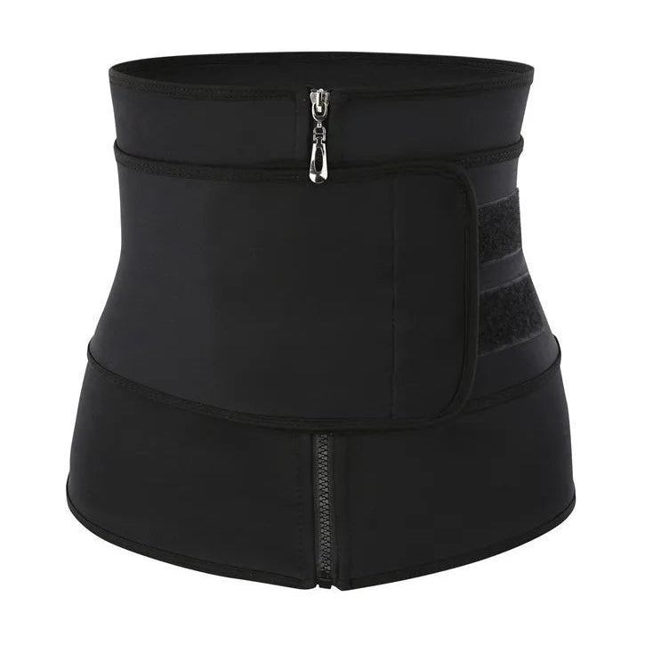 Damen Sweat Bauchkontrolle Shapewear Gürtel mit Reißverschluss und Brustunterstützung für Workout und Waist Training