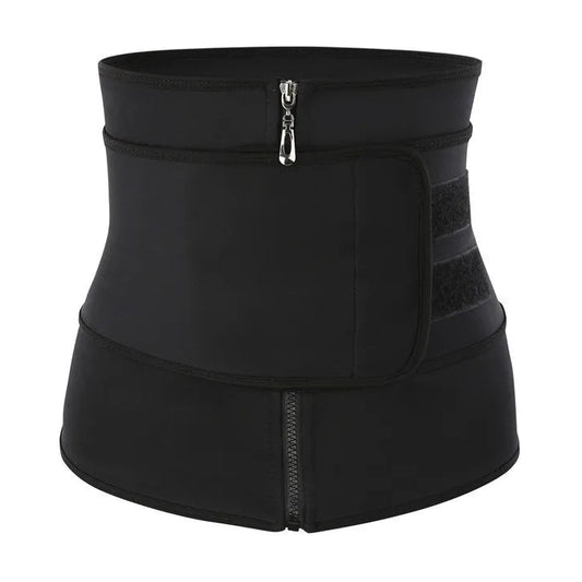 Damen Sweat Bauchkontrolle Shapewear Gürtel mit Reißverschluss und Brustunterstützung für Workout und Waist Training
